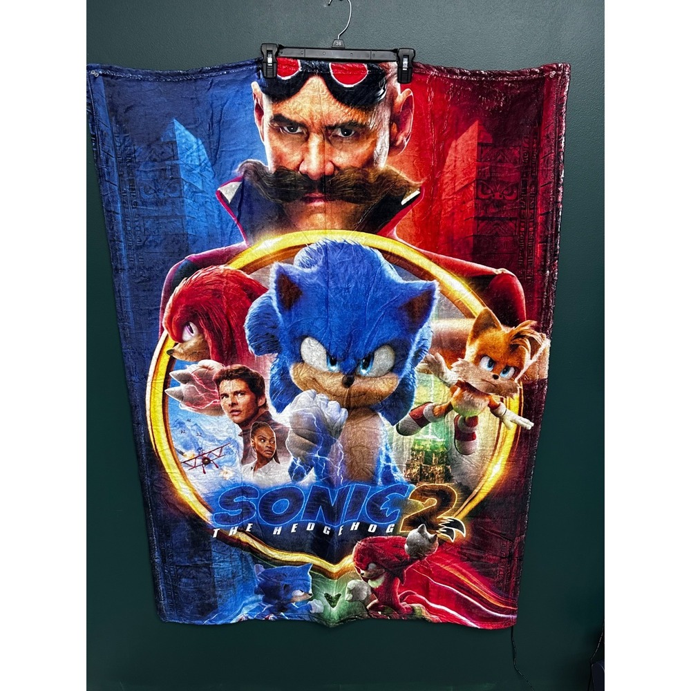 Sonic the Hedgehog 2 All Characters Multi Color Blanket 40 x 50 Soft Graphic Pri